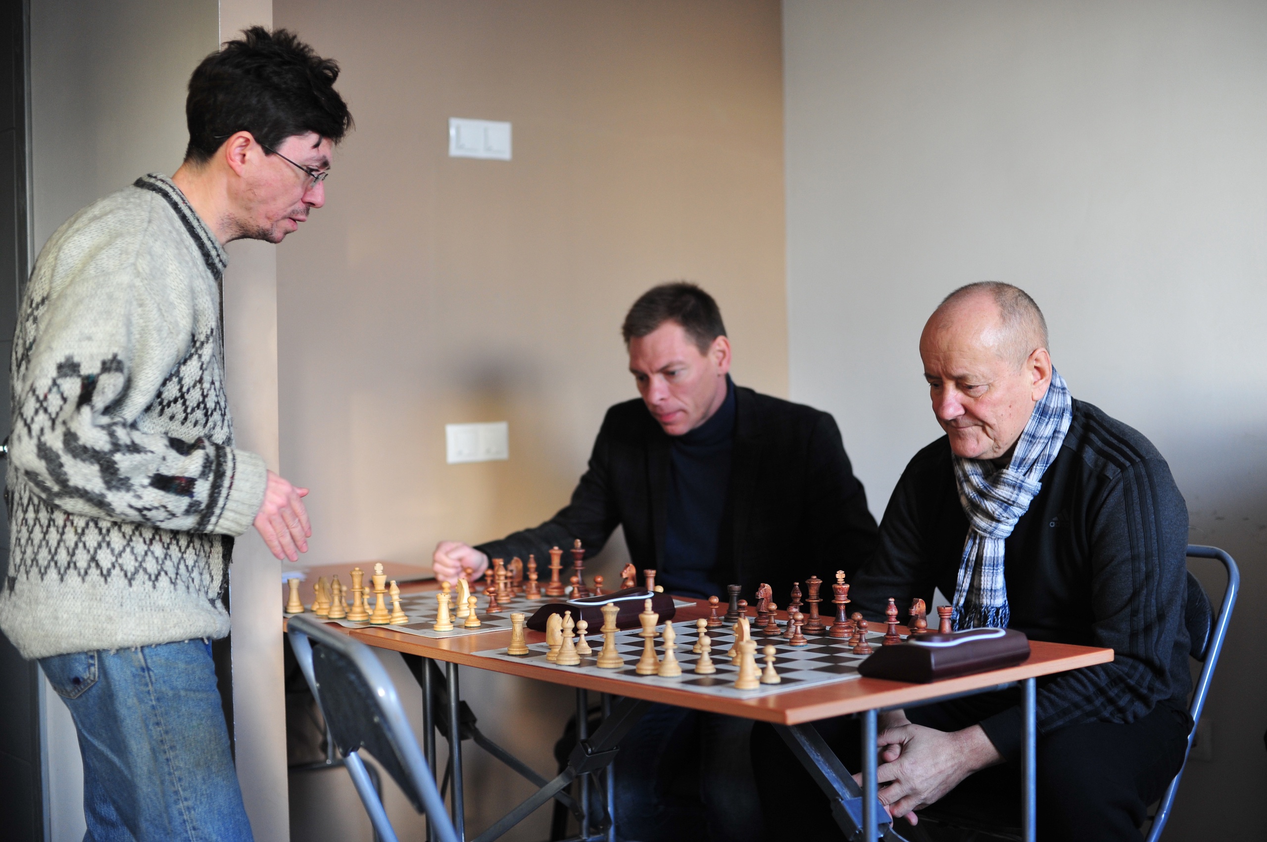 Сеанс одновременной игры в шахматы Кротов